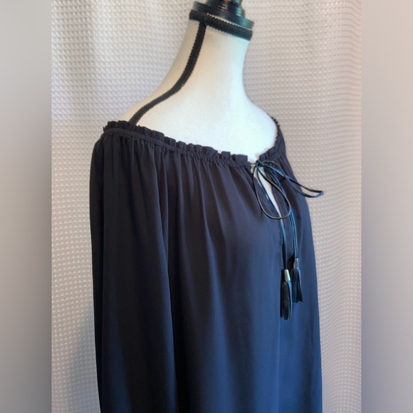 Women’s RUDSAK flowy semi sheer black blouse size medium‎ - Picture 4 of 14